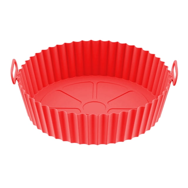 Doublure en Silicone pour Friteuse, Doublure Épaissie pour Friteuse Flexible Ronde pour Maison Gris, Rose, Marron, Rouge, Bleu Vert