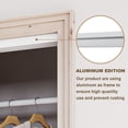 thumbnail image 5 of 48" x 80" H Aluminum Frame 1 Lite Tempered Mirrored Sliding Closet Doors with Installation Hardware Kit, 5 of 8