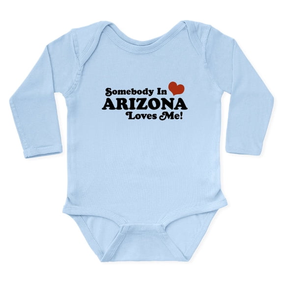CafePress - Somebody In Arizona Loves Me Body Suit - Long Sleeve Cotton Baby Bodysuit