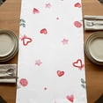 thumbnail image 5 of Table Runners 90 Inches Long Dress Scarves, Valentine's Day Farmhouse Coffee/Dining/Kitchen Table Runner for Living Room, Ice Cream Love Rose Eucalyptus Leaves 13x90 Inch, 5 of 9