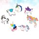 thumbnail image 2 of FELTECHELECTR 7 broches de unicornio coloridos de aleación con dibujos animados para niñas, mujeres y damas, estilo aleatorio., 2 of 7
