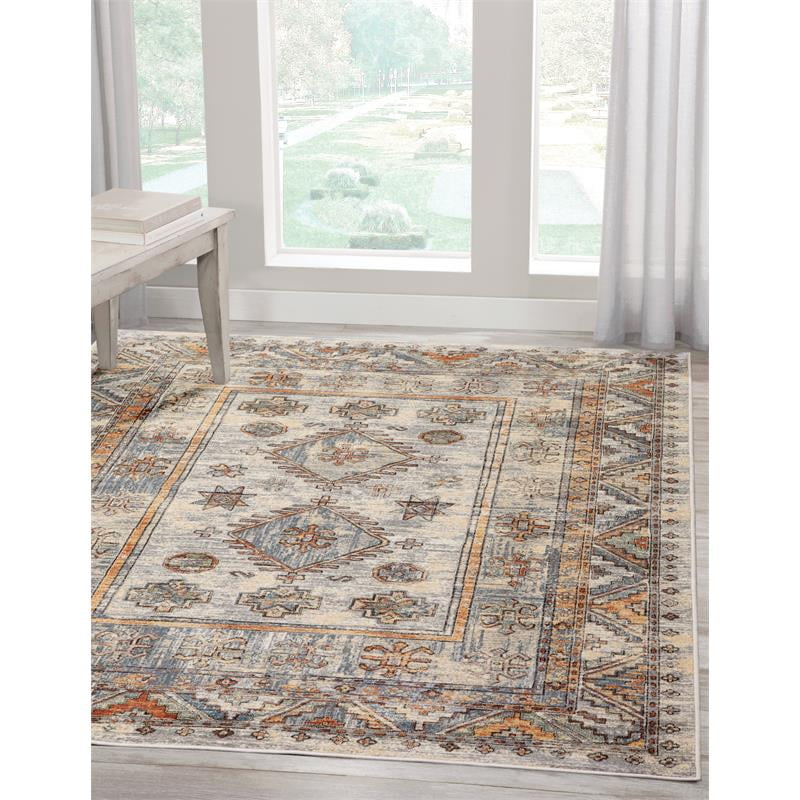 Abacasa Sonoma Havilah Gray and Rust Viscose Area Rug