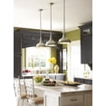thumbnail image 2 of Progress Lighting, Fresnel Collection, 1-Light Mini-Pendant, Brushed Nickel, Prismatic Glass Shade, 2 of 4