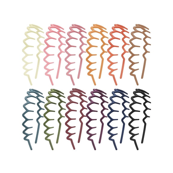 ZZAIXHL 10 Plastic Headbands with Teeth Tooth Headband Comb Non Slip Headband Colorful Teeth Headbands for Girls and Women