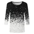 thumbnail image 4 of YanHoo Women 3/4 Sleeve Tshirt Graphic 3/4 Sleeve Tops for Women 3/4 Sleeve Crewneck Loose Fit Top Womens 3/4 Sleeve Tee Shirts Clearance Sale under 10, 4 of 6