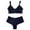 Blue, variant on ALLLIST Plus Size Women's Bras Wireless Pack Lace Lingerie Sets Black Plain Comfy Ladie's Bras Xl-4xl
