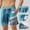 Light Blue-04, variant on LIBRCLO Mens Board Shorts Casual Elastic Waist Drawstring Shorts Quick Dry Hawaiian Style Printing with Pockets for Summer Beach