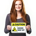 thumbnail image 4 of Sudden Drop Off Sign, ANSI Caution Sign,, 4 of 8