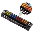 thumbnail image 1 of Minkissy 1 Set Automotive Fuse Holder Black Rectangular Plastic with Double Fuses for Car Use, 1 of 7