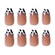 thumbnail image 3 of Presione sobre las uñas: uñas postizas largas, cubierta completa, puntas de uñas postizas rosas, diseño de estilo AMOR, uñas para mujeres y niñas, 24 piezas, 3 of 5