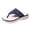 Blue, variant on Yyuenw Thick Sole Thong Flip Flops Women PU Open Toe Summer Beach Casual Outdoor Walking Shoes