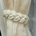 thumbnail image 3 of Wirlsweal 2Pcs Cotton Woven Twist Knotted Curtain Strap Buckle Holder Drape Tieback Rope, 3 of 8