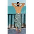 thumbnail image 4 of LA LEELA Men's Cotton Linen Effect Swimwear Beach Cover Up Swimsuit Pareo Wrap Sulu Sarong For Men One Size Shadow, Flamingo Vacation, 4 of 5