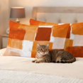 thumbnail image 3 of Burnt Orange Geometric Outdoor Waterproof Pillow Covers, Watercolor Ombre Modern Abstract Art Decorative Rectangle Throw Pillowcase Sofa Cushion Sham for Patio/Couch/Chair, 20"x12" 2 Pack, 3 of 8