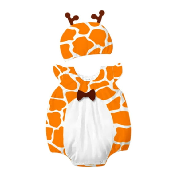 XXWXYD Toddler Baby Animal Jumpsuit Plush Sleeveless Romper with Hat, Cute Halloween Cos-play Outfit for Girl Boy, Warm Adorable 2PCS Set