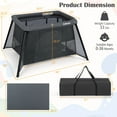 thumbnail image 6 of INFANS Travel Crib, Portable Baby Playpen with Removable Bassinet Soft Mattress Carry Bag, Foldable Lightweight Playard Nursery Center for Newborns Toddlers (Dark Gray), 6 of 9