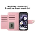 thumbnail image 3 of for Motorola Moto G Power 5G 2025 Wallet Case, Elegant Card Holder Cash Slot PU Leather Kickstand Wrist Strap Shockproof Protective Flip Women Girls Cover for Moto G Power 5G 2025, Pink, 3 of 4