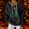 thumbnail image 2 of Women's Fashion Casual Christmas Print Pullover Long-Sleeve Sweatshirt with JESUS Design for Holiday Season and Comfortable Wear,Black,XL, 2 of 5