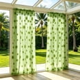 thumbnail image 5 of Sunflower Sheer Curtains, Floral Voile Window Drapes, Light Filtering Airy Panels for Living Room, Bedroom, Outdoor Patio & Porch, Botanical Mosquito-Proof Design, 5 of 6