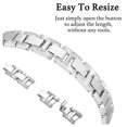 thumbnail image 4 of BANDOVA X-Shape Metal Band with Sparkly Rhinestones, Dressy Bracelet Compatible with Samsung Galaxy Watch 7/6/5/4, Silver, 20mm, 4 of 6