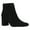 Black Suede Leather, variant on Wilma Square Toe Ankle Boots (Women)