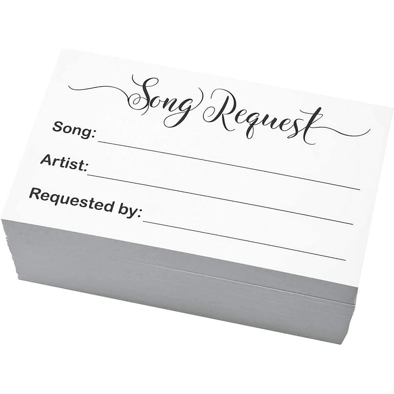 RXBC2011 100 Song Request Cards Play Song at Wedding Reception Prom Dance Party Band DJ Karaoke Music Suggestion Note - Walmart.com rxbc2011-100-song-request-cards-play-song-at-wedding-reception-prom-dance-party-band-dj-karaoke-music-suggestion-note-walmart-com