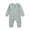 Green, variant on Baby Jumpsuit, Solid Color Long Sleeve Round Neck Romper, Button Down Casual Comfortable One-Piece Yellow 12-18 Months