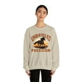 thumbnail image 3 of Adult Women's Horse Running Into Sunset Crewneck Sweatshirt, Quarter Horse, 3 of 7