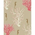 thumbnail image 3 of Fab Funky 15x18 Black Modern Framed Museum Art Print Titled - Coral and Seahorse in Beige, 3 of 5
