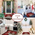 thumbnail image 4 of Christmas Kitchen Rugs and Mats Set of 2 Kitchen Floor Mat Non-Slip Backing Xmas Decorative Washable Runner Rug 17"x47.2"+17"x30" Merry Christmas Decorations for Home, 4 of 6