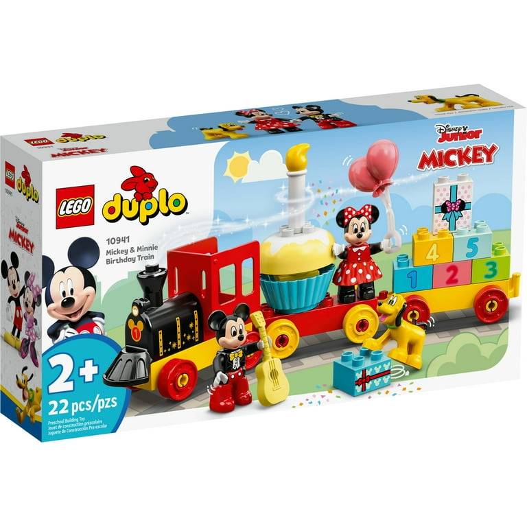 vestirse Gratificante Sicilia LEGO DUPLO Disney Mickey & Minnie Birthday Train 10941, Building Toys for  Toddlers with Number Bricks, Cake and Balloons, 2 Year Old Girls & Boys  Gifts - Walmart.com