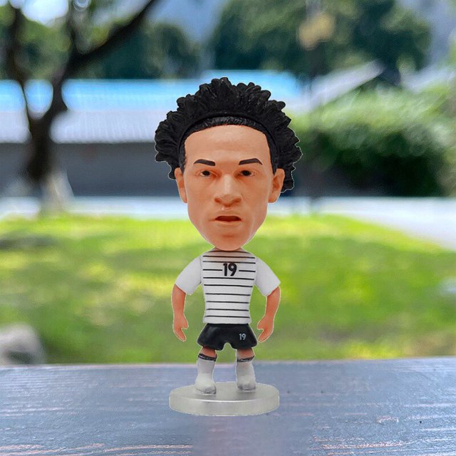 Figura de estrella de fútbol de 6,5 cm, Mini jugador de fútbol, adornos de coche, colección de muñecas, figuras de acción deportivas, recuerdos, juguetes, regalos para fanáticos