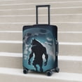 thumbnail image 4 of Cauagu Moon Wolf Warrior Print Travel Luggage Cover,Travel Dust-proof Suitcase Cover Softside Suitcase Protector for 18-32inch,Not Included Suitcase, 4 of 8