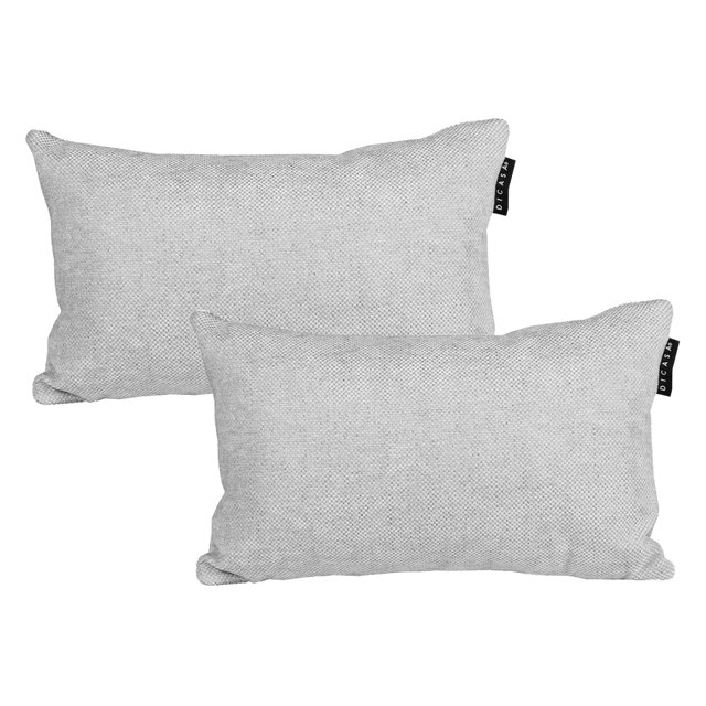 Cojín Riñonera Decorativa Rectangular Delta Gris Set de 2