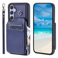 thumbnail image 5 of SaniMore for Samsung Galaxy A54 5G PU Leather Case, Zipper Purse RFID Blocking 4 Card Slots Removeable Wrist Strap Protective Handbag Flip Cover Stylish Shockproof for Girls Women, Blue, 5 of 7