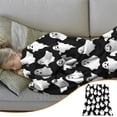 thumbnail image 6 of MeitianfacaiHome Halloween Throw Blanket Spooky Ghost Throw Blanket Halloween Lightweight Fuzzy Cozy Soft Plush Fleece Blankets and Throws Couch Sofa Bed Decorative Print Blanket, 6 of 6