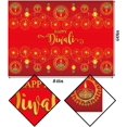 thumbnail image 3 of Happy Diwali Tablecloth India Festival of Lights Decoration Deepavali Party Supply Decor Kitchen Dining Room Table Cloth, 3 of 5