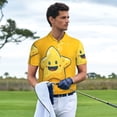 thumbnail image 3 of Vsdgher Happy Cartoon Star Polo Shirts for Men, Men's Short Sleeve Stretch Polo Shirt, Shirts for Men-Small, 3 of 6