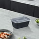 thumbnail image 5 of Lonchera desechable de plástico rectangular de grado alimenticio, 10 unidades, transparente, con tapa, organizador desechable, 5 of 6
