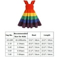 thumbnail image 6 of IDOPIP Toddler Little Girls Rainbow Twirly Skater Dress Princess Flutter Sleeve Beach Tutu Sundress, 6 of 8
