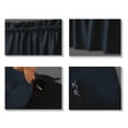 thumbnail image 5 of Vargottam Cotton Slub Dark Navy Blue Curtains 46 Inch Window Curtain 2-Panel Rod Pocket Living Room Drapes Curtain Set, 5 of 9