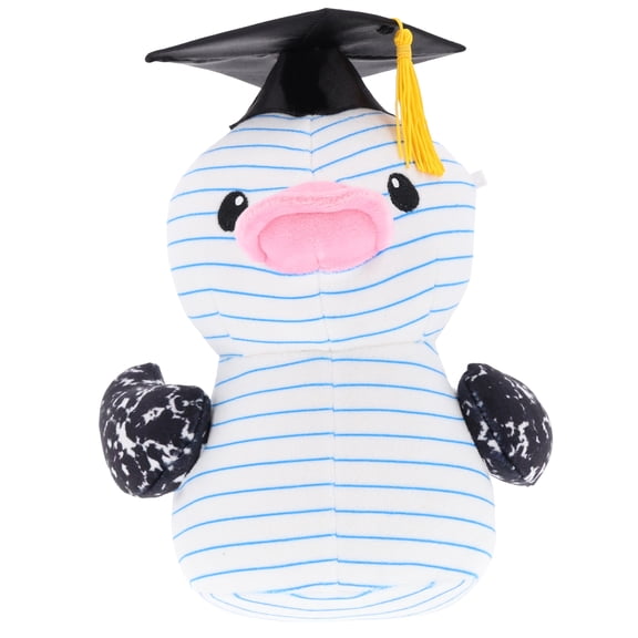 Small Notebook Duck Plush, Blue/White/Black, Graduation by Way To Celebrate