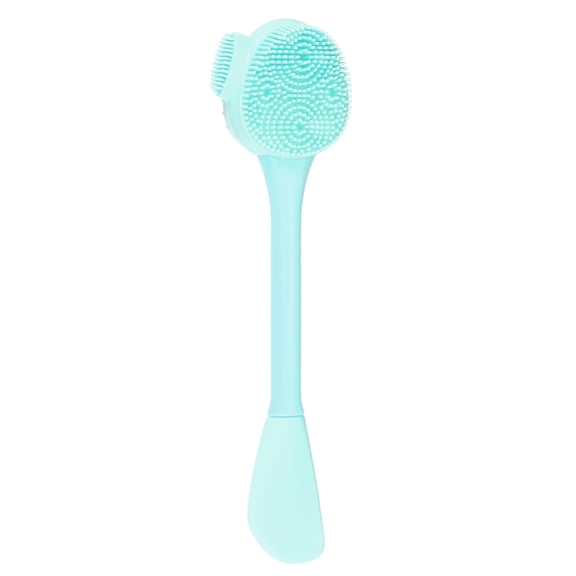 Unique Bargains Silicone Facial Cleansing Brush Handheld Scrubber for Skincare Green