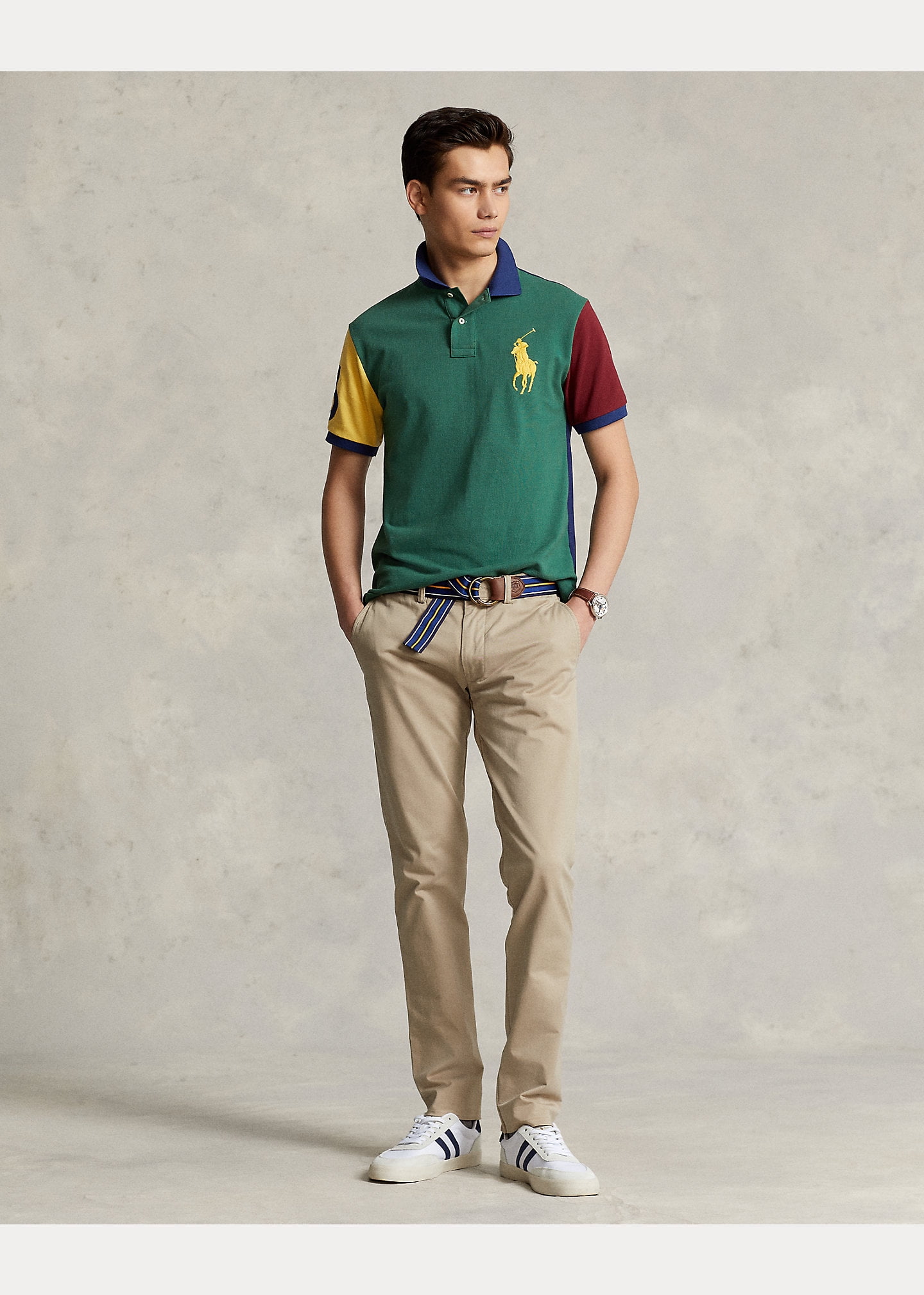Polo Ralph Lauren Custom Slim-Fit Big Pony Mesh Short-Sleeve Polo Shirt