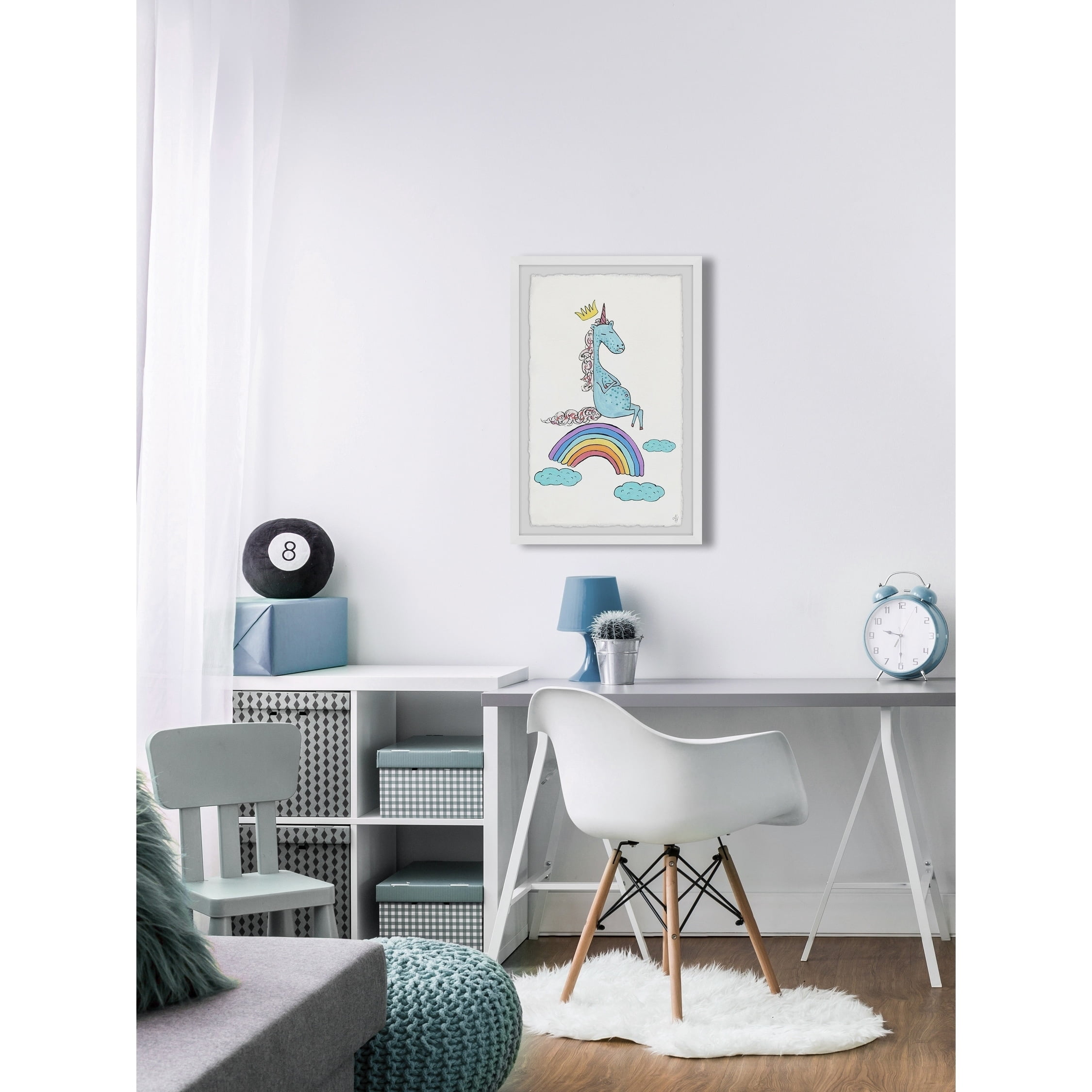 Marmont Hill Unicorn Rainbow Framed Wall Art
