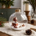 thumbnail image 5 of Clear Christmas Diorama Bauble Ornament 2D Winter Scene Festive Christmas Tree Hanging Decor for Mantel Window Holiday Gift Idea, 3.15In #, 5 of 7