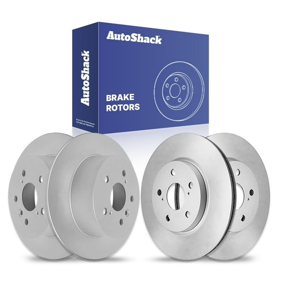 AutoShack Front & Rear Brake Rotors for Toyota & Lexus, Camry 2002-2006 Avalon 2005-2007 Solara 2004-2008 ES300 2002-2003, FWD L4 2.4L V6 3.0L 3.3L 3.5L