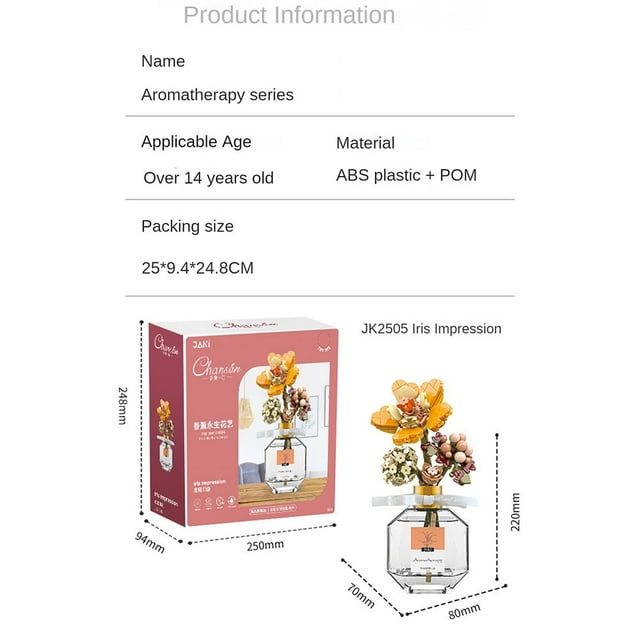 Building Block Bouquet Roses Sunflowers Aromatherapy Decorations Toy Girls MotherS Day ValentineS Gift