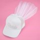 thumbnail image 4 of Rhinestones Embellished Bride Baseball Hat With White Tulle Veil Wedding Headpiece For Bridal Party, 4 of 4