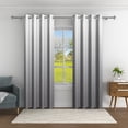 thumbnail image 2 of Aofoto Room Darkening Curtains for Bedroom,Grommet Light Blocking Gray Ombre Curtains,42x63 inches, 2 Panels, 2 of 5